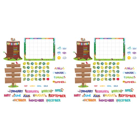 Creative Teaching Press Woodland Friends Calendar Bulletin Board Set, 2 Sets of 134